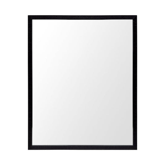 Bristol Black 24x30 Faux Wood Frame Bathroom Vanity Mirror