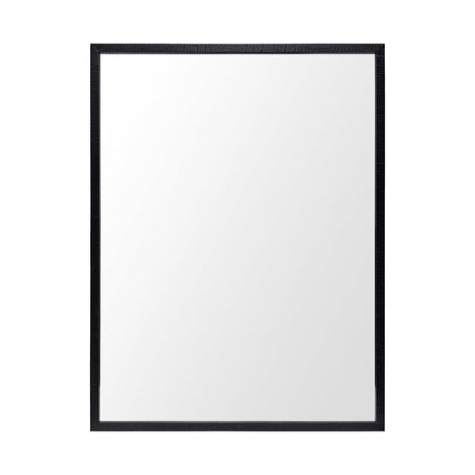 Bristol Black 30x40 Faux Wood Frame Bathroom Vanity Mirror