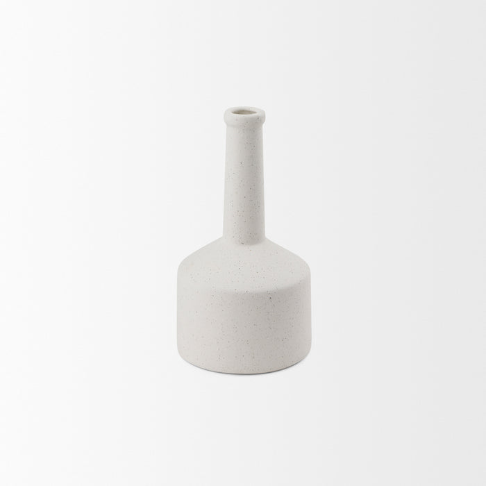 Burton 10.8H Small White Ceramic Jug Vase