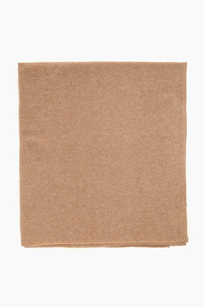 Camel Heather Cashmere Travel Wrap