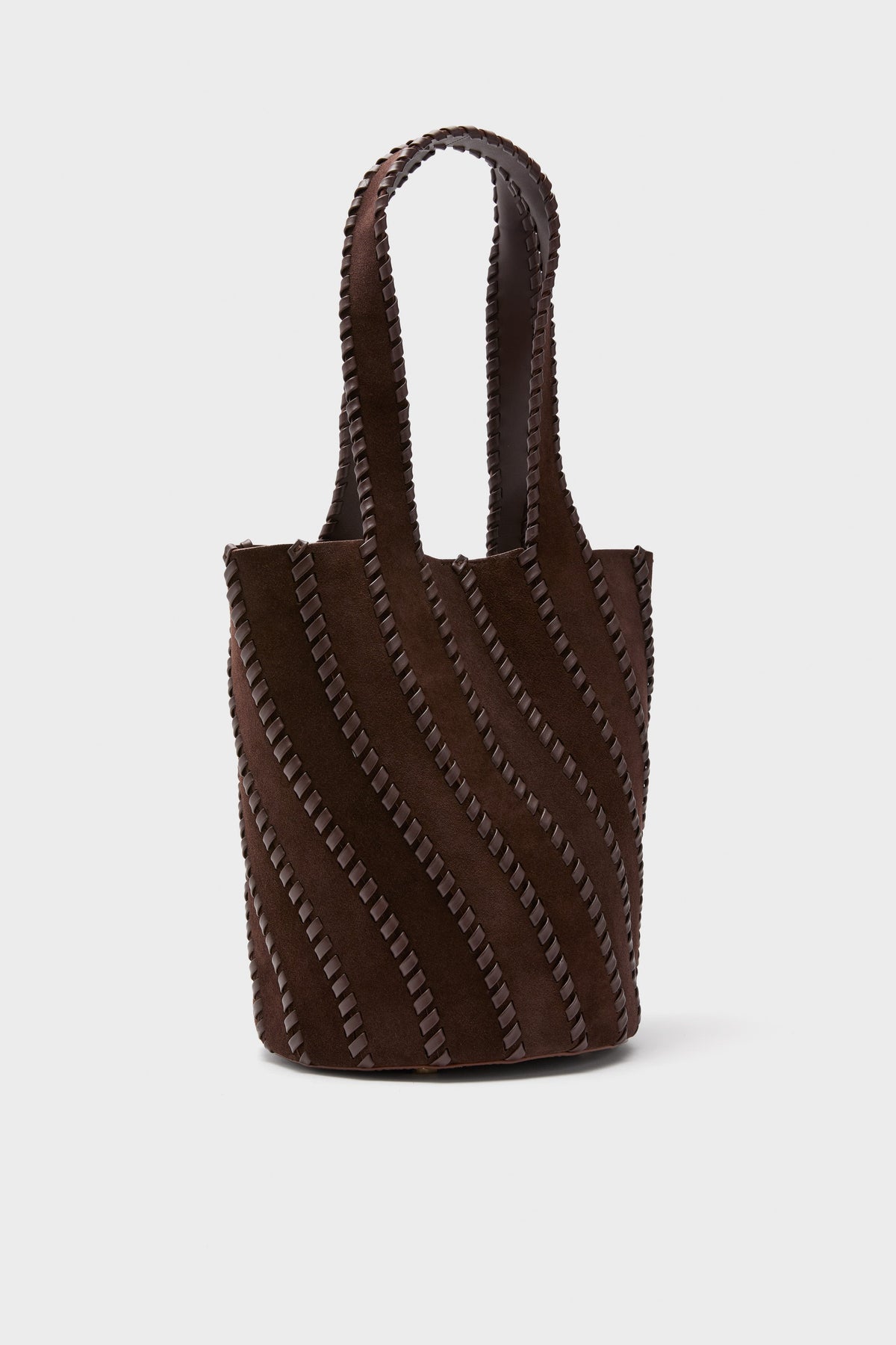 Cacao Tallia Suede Bucket Bag