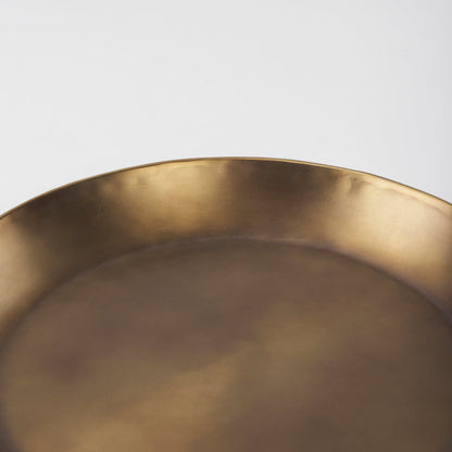 Eagan 16.0L x 16.0W x 1.5H Brass Aluminium Tray Small