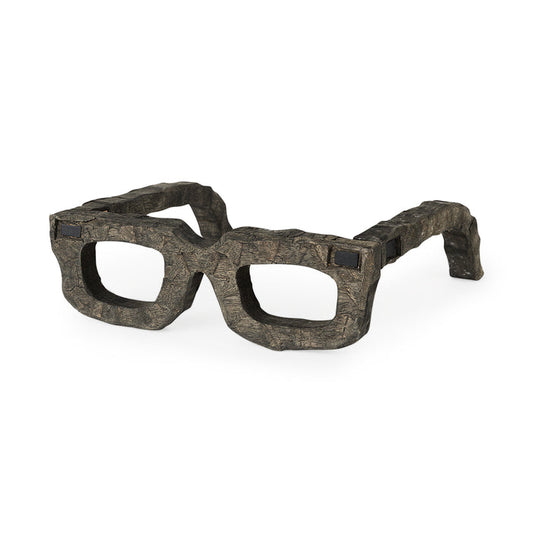 Elliot 13L x 14W Brown Wooden Eyeglasses