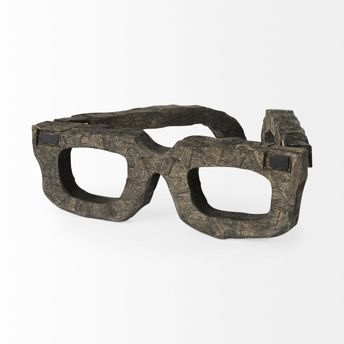 Elliot 13L x 14W Brown Wooden Eyeglasses