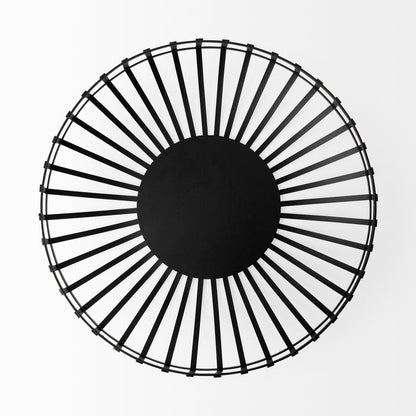 Emilio Set of 2 Black Metal Slated Bowls