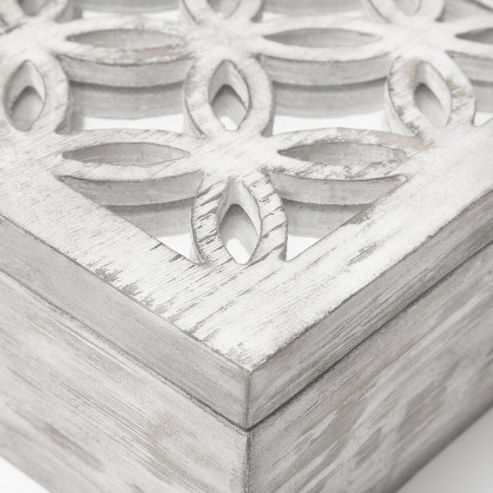 Floribundus (Set of 2) Off-White Decorative Boxes