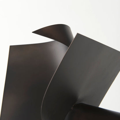 Francesca 11.8L x 11.8W x 11.8H Black Metal Sculptural Decorative Object