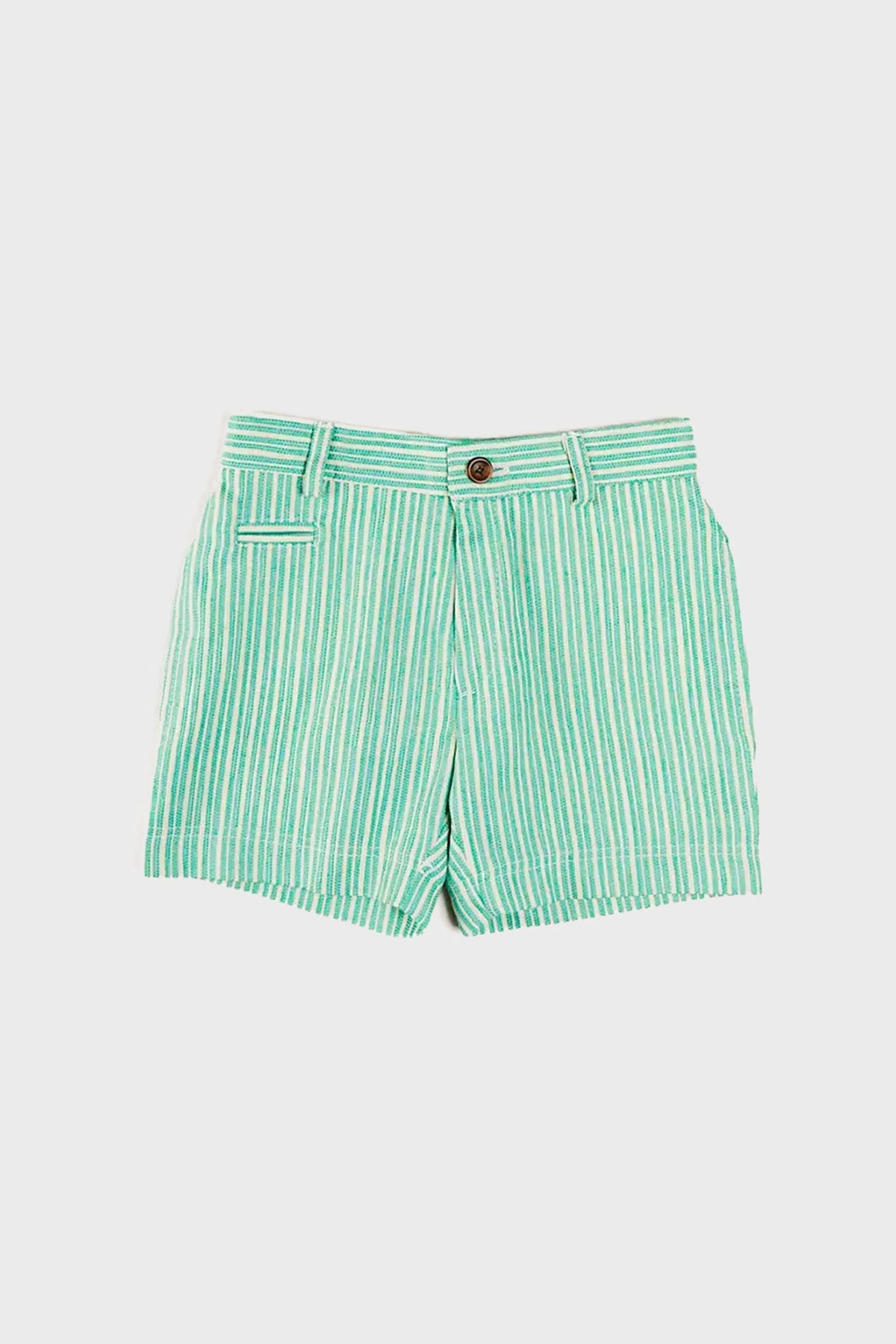 Cheyne Striped Pocket Detail Shorts in Green