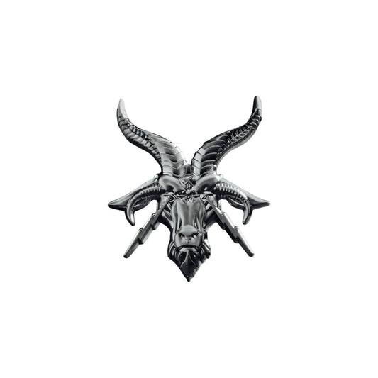 Goat Head Pin - Metal/Black