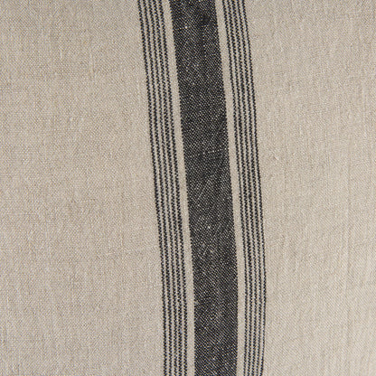 Hattie 20L x 20W Beige and Black Fabric Striped Decorative Pillow Cover