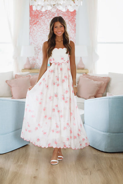 Celebratory Moment Midi Dress - Pink