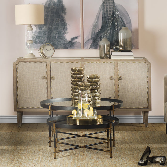 Henley I Small Bronze Metal Decorative Table Candle Holder