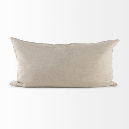 Ivivva 14L x 26W Beige Fabric Textured Decorative Pillow Cover