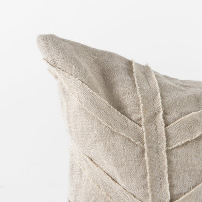Ivivva 14L x 26W Beige Fabric Textured Decorative Pillow Cover