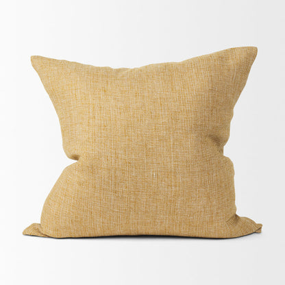 Jacklyn Mustard Linen Square Decorative Pillow Cover