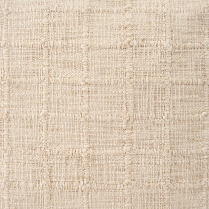 Jacory Cream Checker Textured Decorative Lumbar Pillow Cover