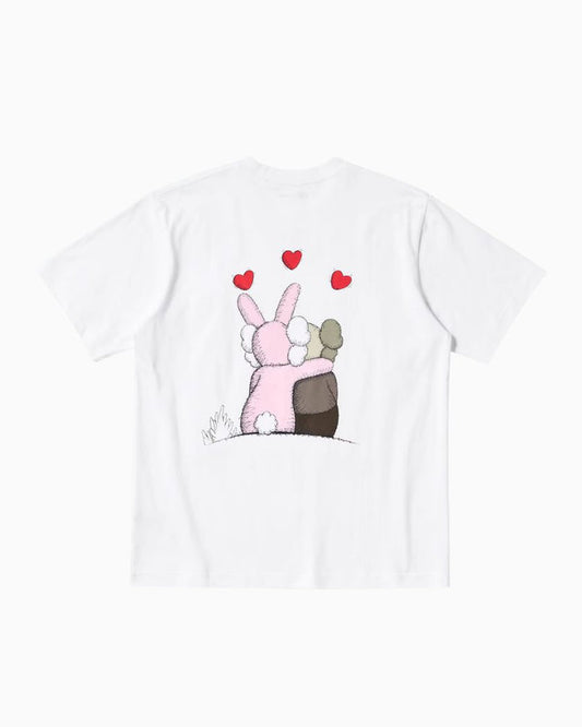 KAWS x Uniqlo Warhol UT Graphic White Pink