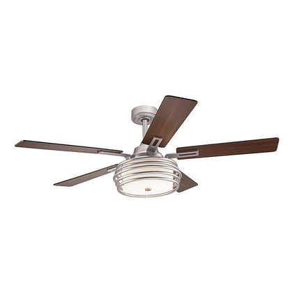 Kichler Bands 52" Ceiling Fan w/ LED Light (Brushed Nickel) – Reversible Blades