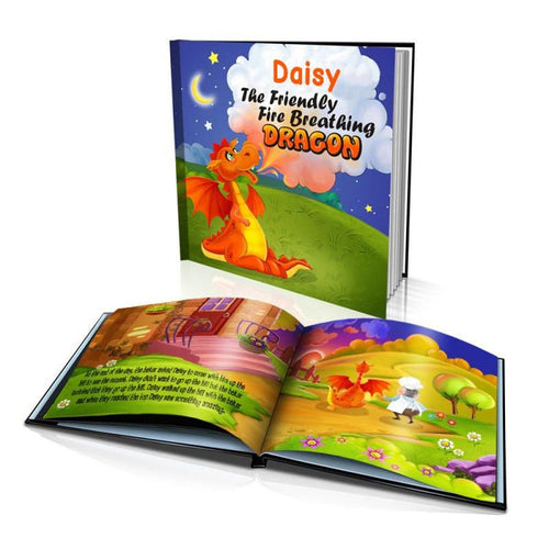 Large Hard Cover Story Book - The Friendly Fire-breathing Dragon