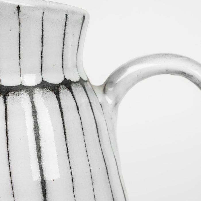 Lome Small White/Black Ceramic Jug