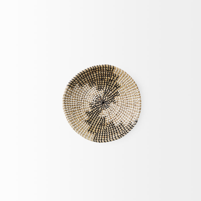 Luna 12.0L x 12.0W x 2.0H Light Brown Seagrass Round Wall Hanging Plate