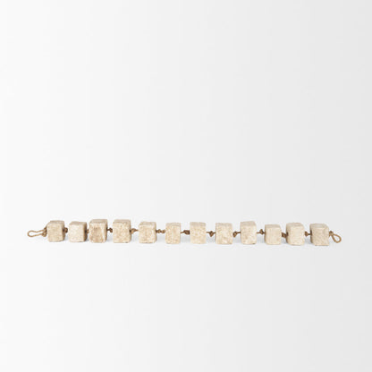 Mala Beige Paper Mache Cube Garland
