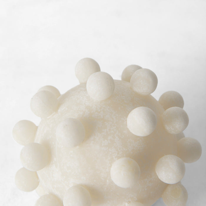 Malo 4.7L x 4.7W x 4.7H Cream Resin Small Sphere Decorative Object