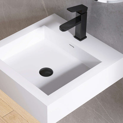 Medunjess 19'' Parabola Wall Mounted Bathroom Sink Solid Surface Sink