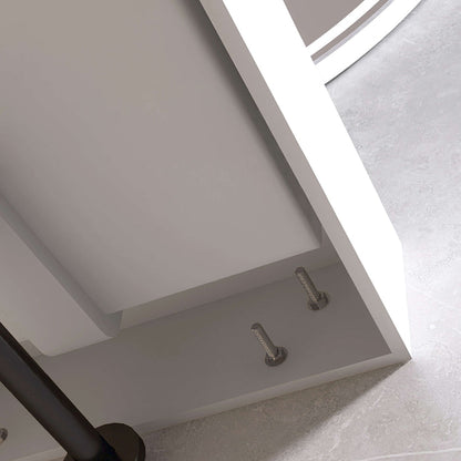 Medunjess 19'' Parabola Wall Mounted Bathroom Sink Solid Surface Sink