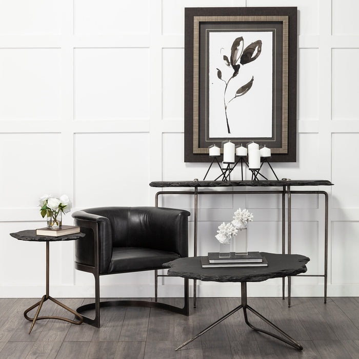 Meira Black Metal Seven Votive Table Candle Holder