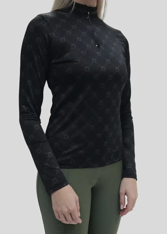 MoAvina Crystal Caviar Printed Shirt