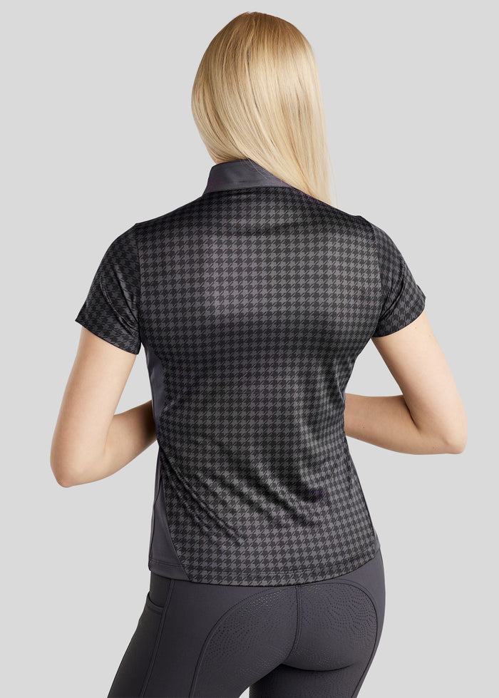 MoHannah Houndstooth SS Polo