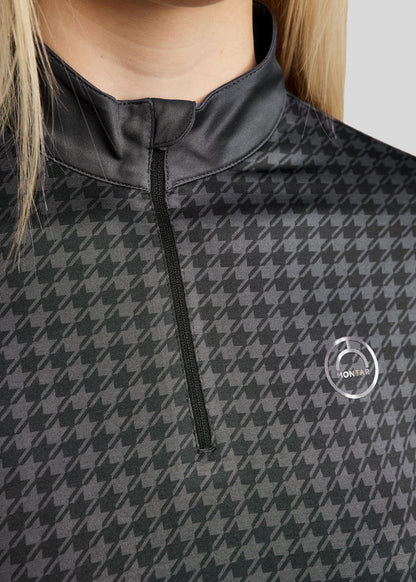 MoHannah Houndstooth SS Polo