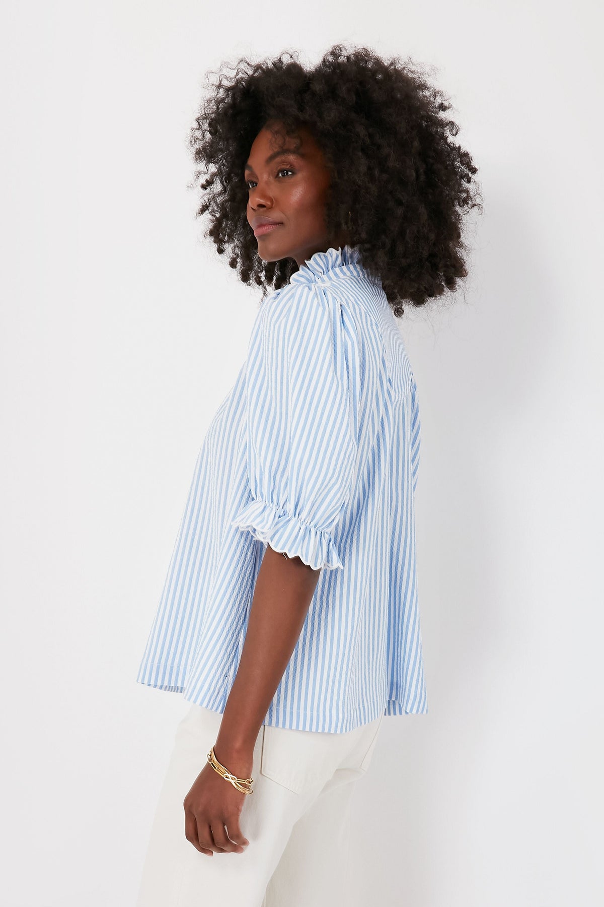 Blue Stripe Selena Blouse