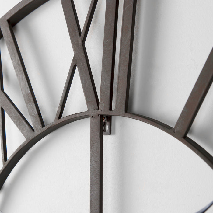 Pender 29.9L x 1.8W x 29.9H Black Iron Round Wall Clock