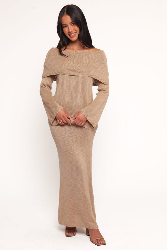 Indya Knit Skirt - Mocha