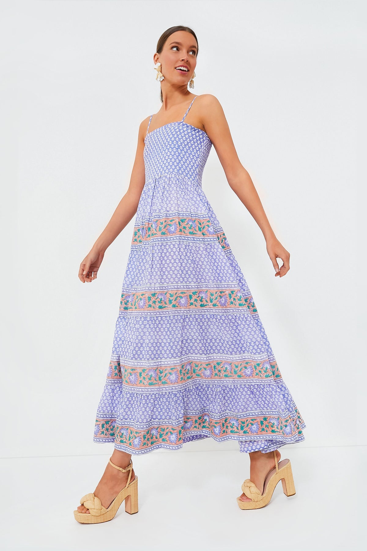 Campania Peri Smocked Back Maxi Dress