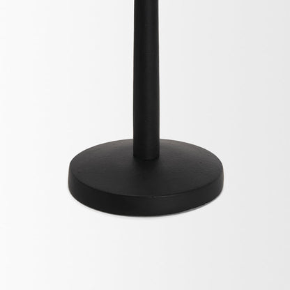 Qwin Matte Black Cast Aluminum Short Candle Holder