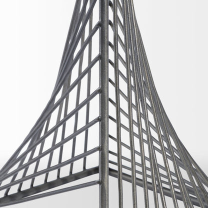 Risley 8L x 8W Gray Metal Triangular Decorative Object