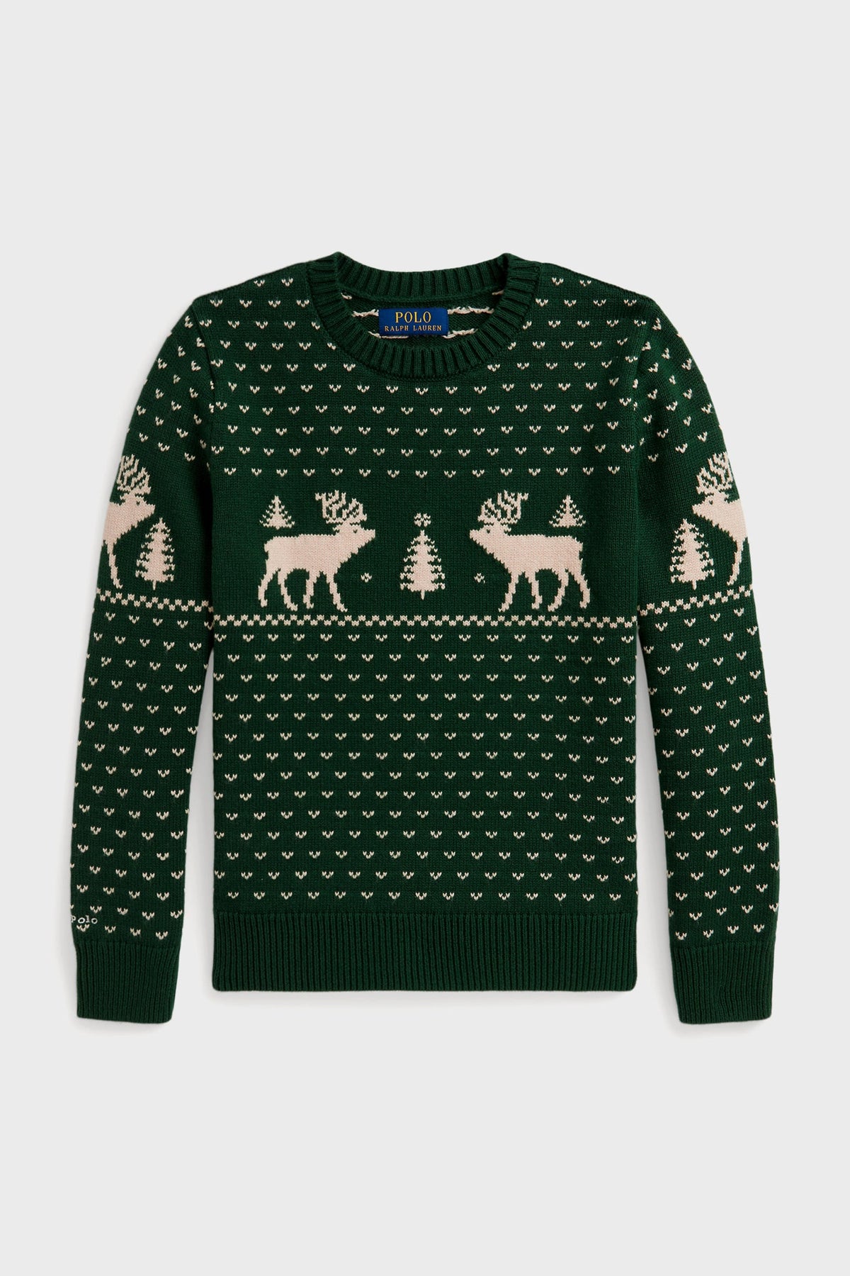 Boys Long-Sleeve Reindeer Sweater Coverall