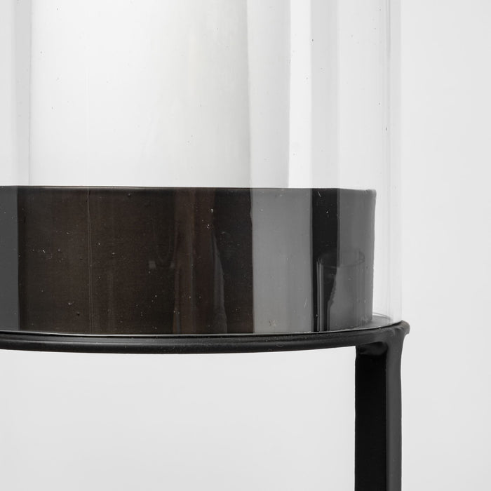 Salah I Small Black Iron Table Candle Holder