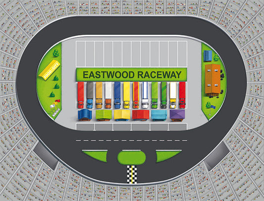 Small Raceway Track Play Blanket