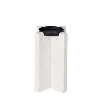 Sophia 5.5"L x 3.5"W x 8.0"H. Marble Candle Holder Medium