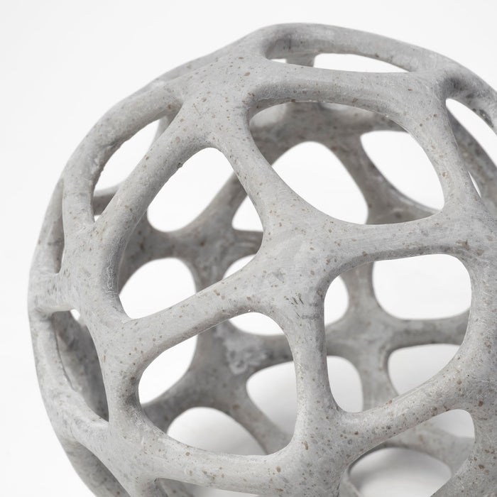 Spiro 6L x 6W Off-White Hollow Decorative Orb