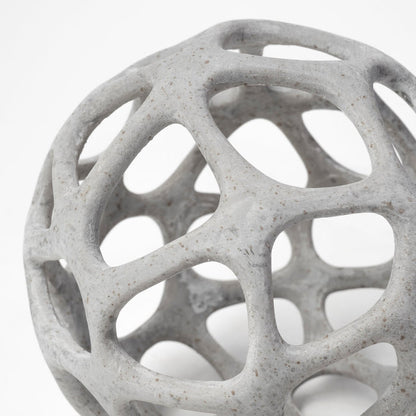Spiro 6L x 6W Off-White Hollow Decorative Orb