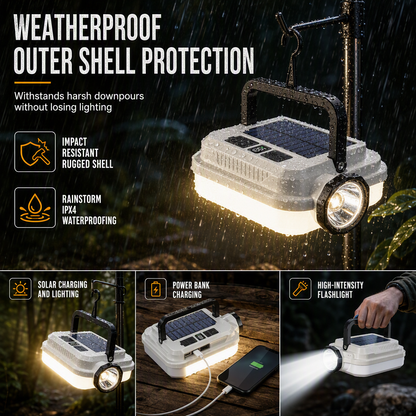 🎁 2026 New Arrival 50% OFF 💥 Dual-Light Solar Camping Lantern with Power Bank