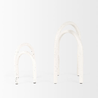 Springe White & Gray Speckled Arch Decorative Object (Set of 2)