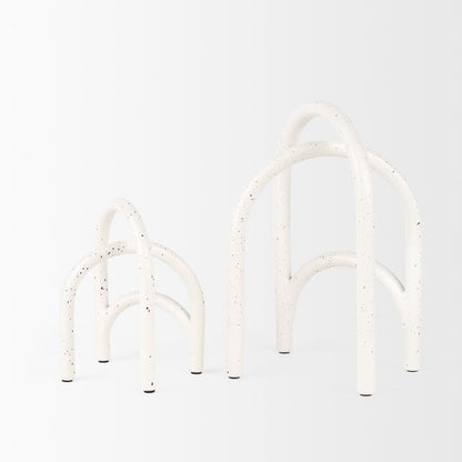 Springe White & Gray Speckled Arch Decorative Object (Set of 2)