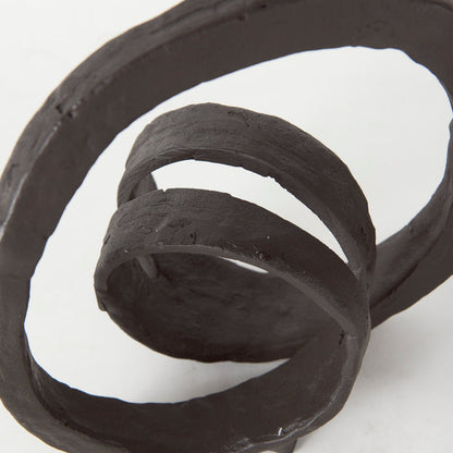Stanislaw II Black Metal Infinite Ribbon Sculpture