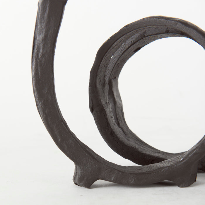 Stanislaw II Black Metal Infinite Ribbon Sculpture